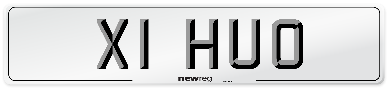 X1 HUO Number Plate from New Reg